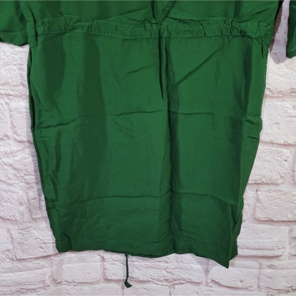 Zara Emerald Green Half Sleeve Drawstring Waist Casual Dress - Picture 10 of 12
